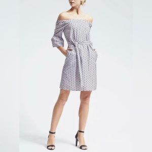 Banana Republic Swiss Dot Off The Shoulder Dress